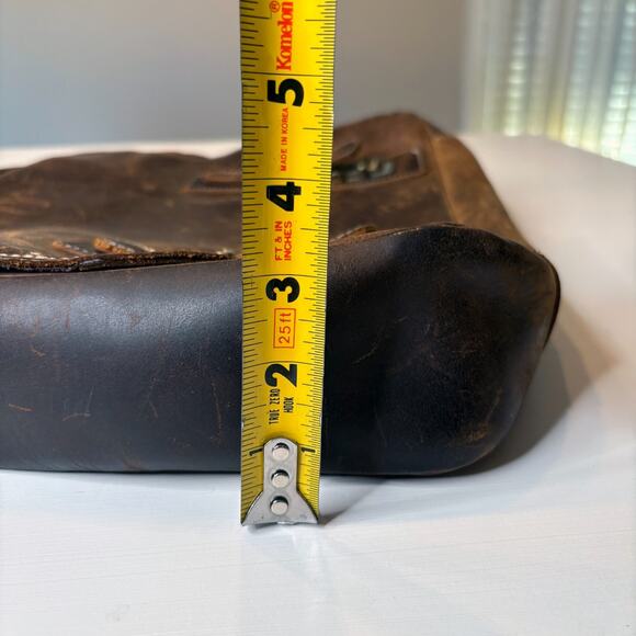 Kattee Leather Messenger Bag Briefcase Laptop Satchel Brown Distressed Vintage - Picture 11 of 11